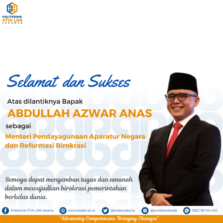 Selamat Dan Sukses Kepada Bapak Abdullah Azwar Anas – Politeknik STIA ...